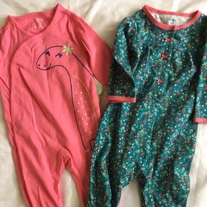 🥰 Baby pajamas for baby girls. Sz: 6m, 9m❤️